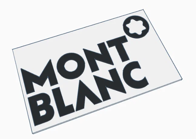 Mô hình logo Montblanc in 3D trang trí bàn làm việc sang trọng - Image 2