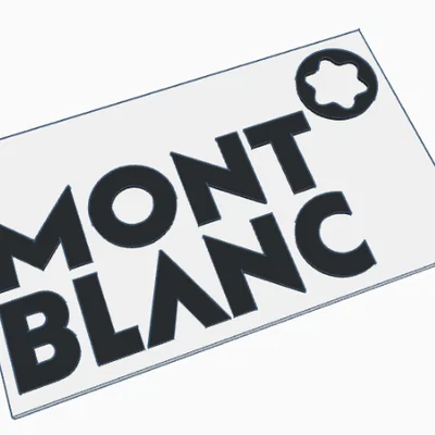 Mô hình logo Montblanc in 3D trang trí bàn làm việc sang trọng