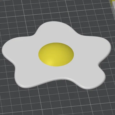 Mô hình trứng ốp la 3D (Fried Egg) cho nhà bếp đồ chơi của bé