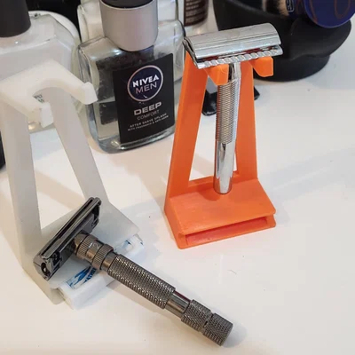 Đế treo dao cạo DE kèm khe chứa lưỡi (DE Safety Razor Stand with Blade Slot)