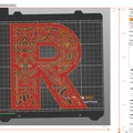 Mẫu stencil chữ R trang trí nghệ thuật in 3D độc đáo - Thumbnail 1