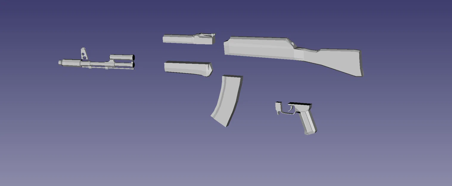 AK-47 (Avtomat Kalashnikova) - Mô hình 3D - Image 3