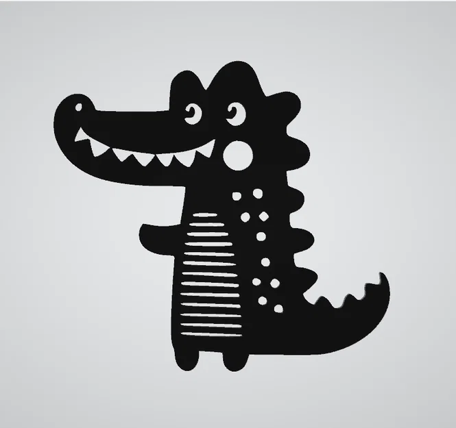 Mẫu tranh treo tường hình chú cá sấu ngộ nghĩnh (kroko1) - Image 1