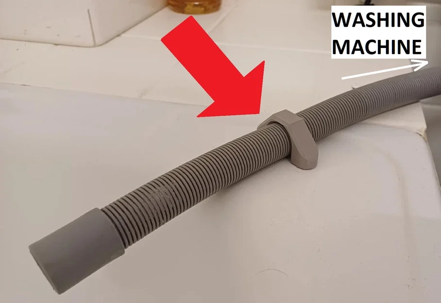 Kẹp giữ ống xả máy giặt (nam châm) – Washing machine drain hose holder - Image 1