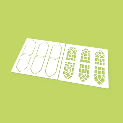 Bộ khuôn vẽ họa tiết cửa sổ phong cách Ma-rốc (Moroccan Stencils)
