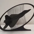 F-22 Raptor - Trưng bày String Art - Góc nhìn ngang - Thumbnail 1
