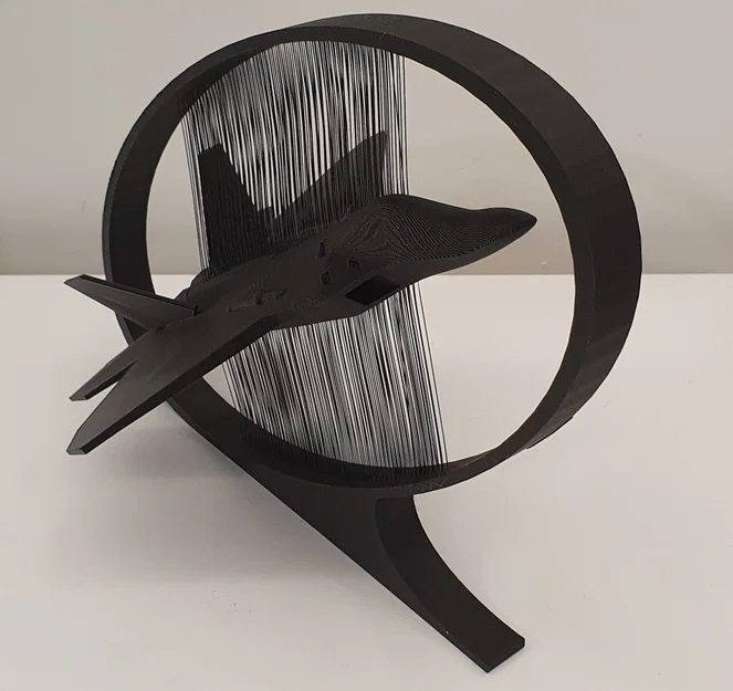 F-22 Raptor - Trưng bày String Art - Góc nhìn ngang - Image 4