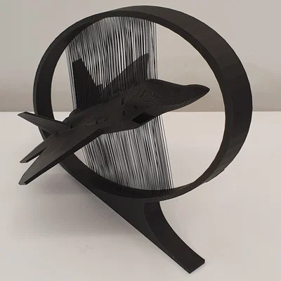 F-22 Raptor - Trưng bày String Art - Góc nhìn ngang