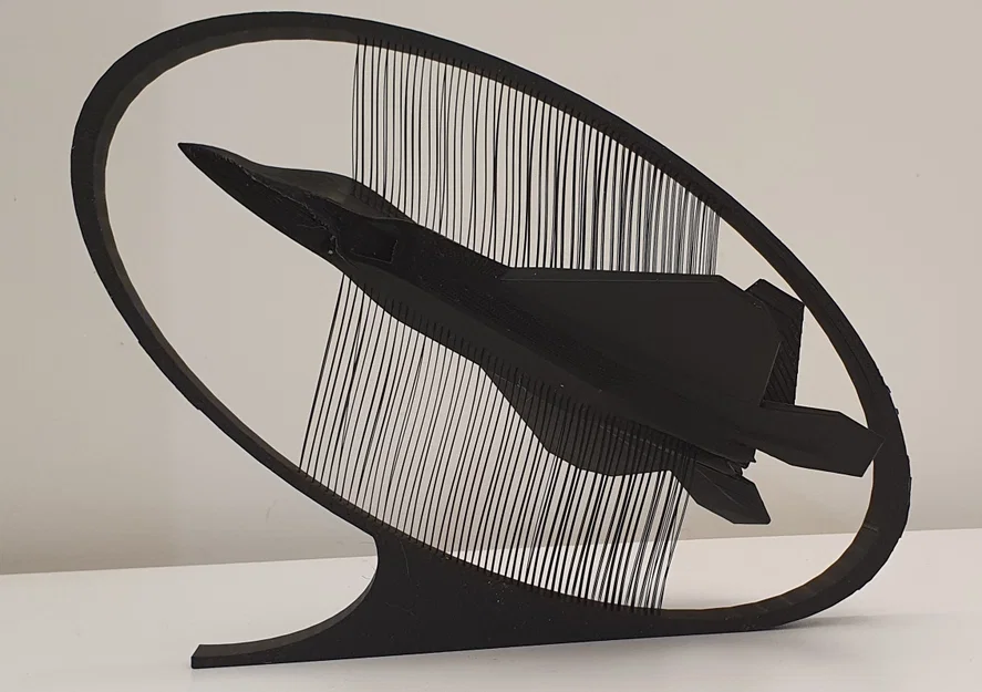 F-22 Raptor - Trưng bày String Art - Góc nhìn ngang - Image 6