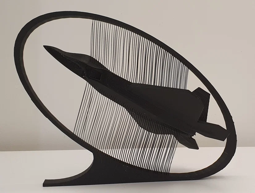 F-22 Raptor - Trưng bày String Art - Góc nhìn ngang - Image 7