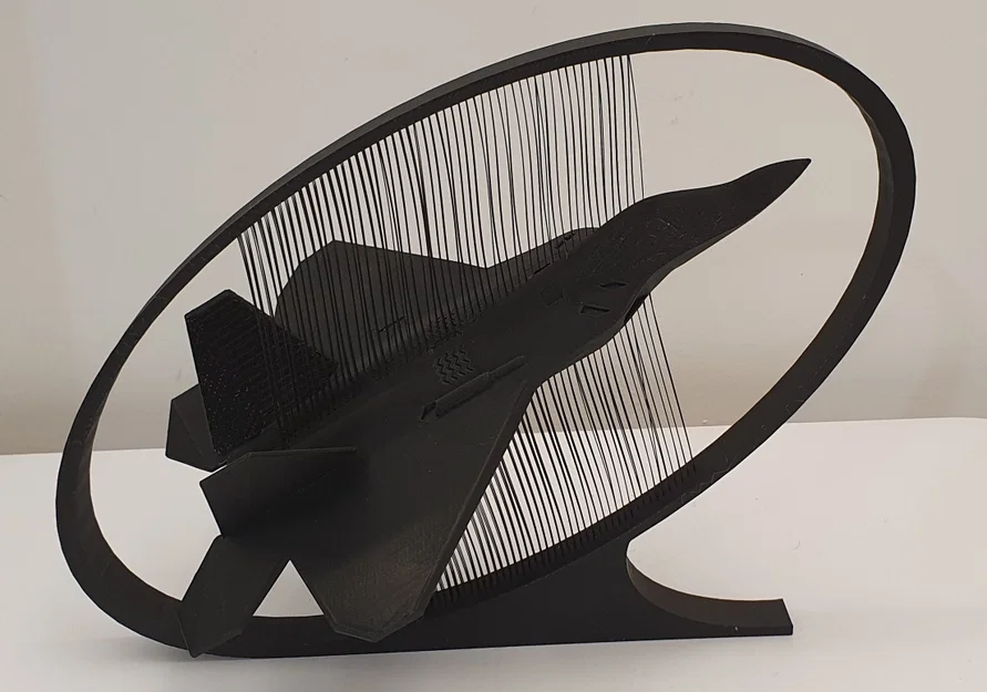 F-22 Raptor - Trưng bày String Art - Góc nhìn ngang - Image 8
