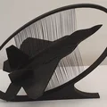 F-22 Raptor - Trưng bày String Art - Góc nhìn ngang - Thumbnail 8