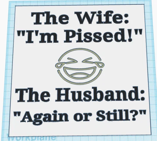 Bảng hiệu trang trí 3D vui nhộn Angry Wife Sign cho bàn làm việc - Image 1