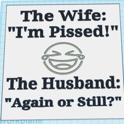 Bảng hiệu trang trí 3D vui nhộn Angry Wife Sign cho bàn làm việc