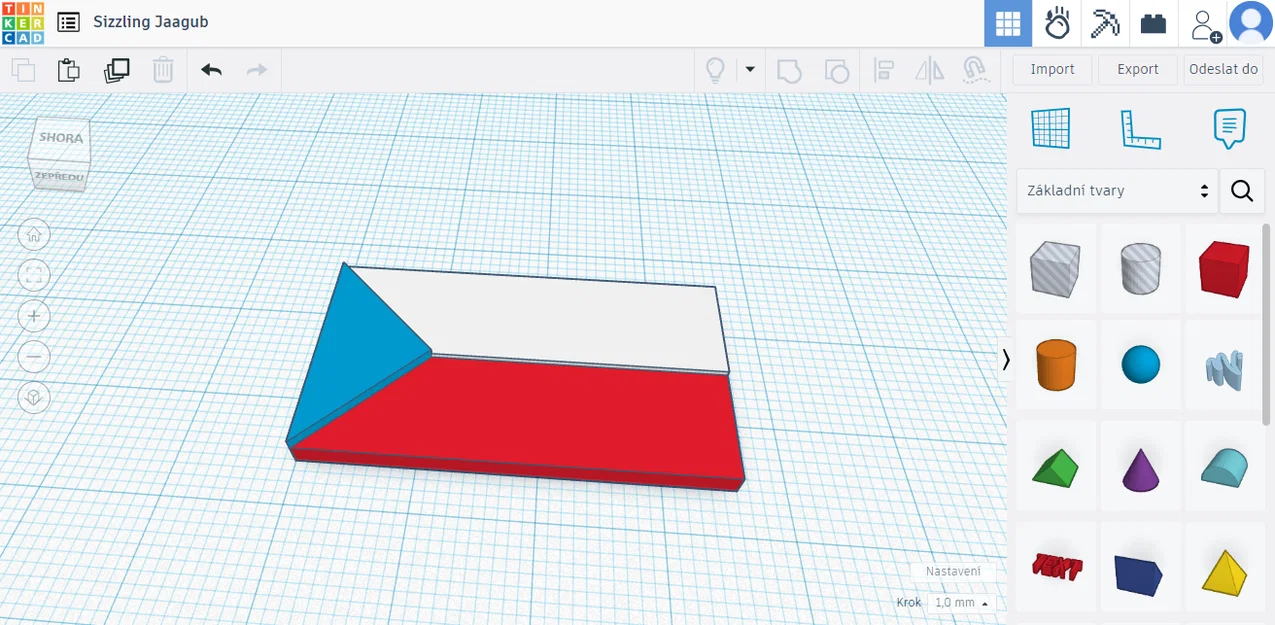 Mô hình 3D Quốc kỳ Cộng hòa Séc (česká vlajka) đẹp mắt - Image 1