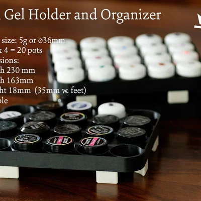 Khay đựng & sắp xếp hũ gel móng tay (xếp chồng) – Nail Gel Holder and Organizer