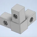 Khớp nối 3D chuyên dụng cho ống vuông 16mm (có khe bắt vít M4) - Thumbnail 2