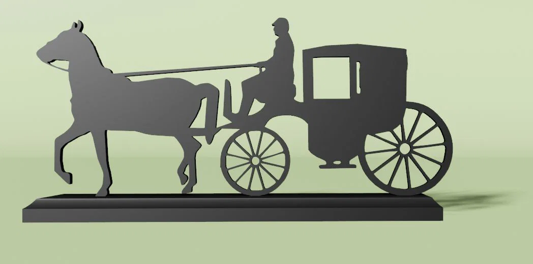 Mô hình trang trí xe ngựa cổ điển (Coachman) in 3D tinh tế - Image 2