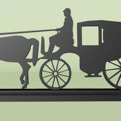 Mô hình trang trí xe ngựa cổ điển (Coachman) in 3D tinh tế