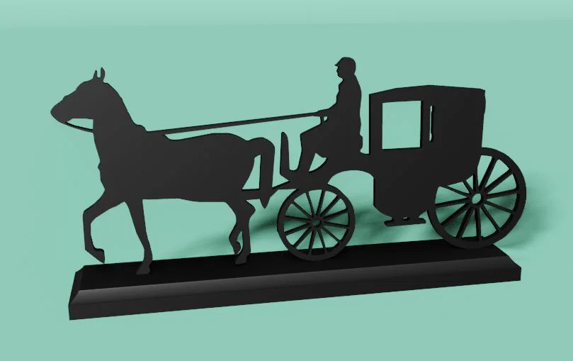 Mô hình trang trí xe ngựa cổ điển (Coachman) in 3D tinh tế - Image 3