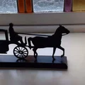 Mô hình trang trí xe ngựa cổ điển (Coachman) in 3D tinh tế - Thumbnail 4