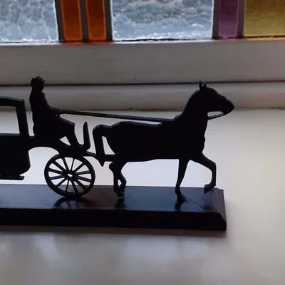 Mô hình trang trí xe ngựa cổ điển (Coachman) in 3D tinh tế