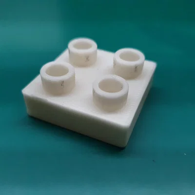 Gạch Lego Duplo 2x2 chiều cao 1/2 in 3D dễ dàng