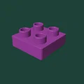 Gạch Lego Duplo 2x2 chiều cao 1/2 in 3D dễ dàng - Thumbnail 6