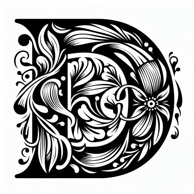 Tạo frottage: chữ D (phiên bản 2) - Image 1