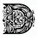Tạo frottage: chữ D (phiên bản 2) - Thumbnail 1