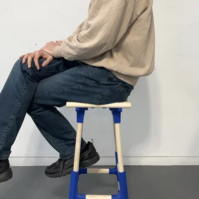 Ghế đôn 3Dowel Stool (dowel 25mm + bracket in 3D)