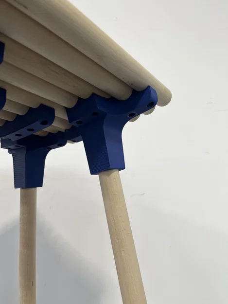 Ghế đôn 3Dowel Stool (dowel 25mm + bracket in 3D) - Image 3