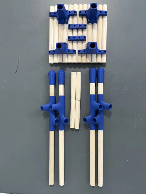 Ghế đôn 3Dowel Stool (dowel 25mm + bracket in 3D) - Image 4