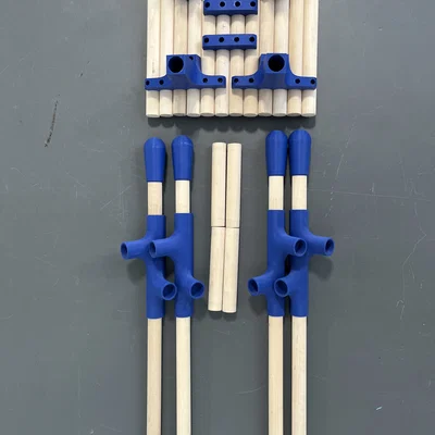 Ghế đôn 3Dowel Stool (dowel 25mm + bracket in 3D)