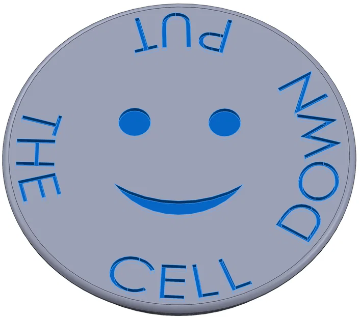 Nắp đậy lỗ dù bàn ngoài trời "Put The Cell Down" - In 3D cực độc - Image 1