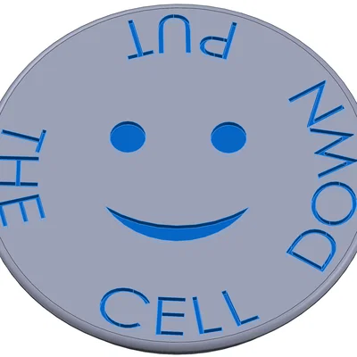 Nắp đậy lỗ dù bàn ngoài trời "Put The Cell Down" - In 3D cực độc