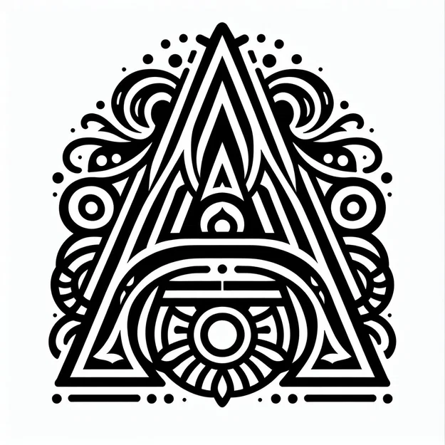 Tạo frottage: chữ A (phiên bản 2) - Image 1