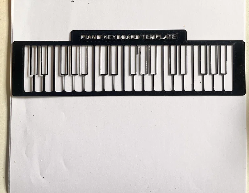 Mẫu Template Bàn Phím Piano (Piano Keyboard Template) - Image 1