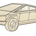 Mô hình in 3D Tesla Cybertruck: Móc khóa và vật trang trí cực chất - Thumbnail 2