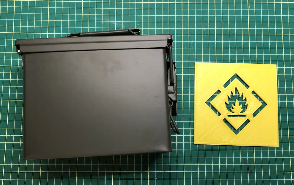 Stencil xịt sơn cảnh báo dễ cháy (Flammable) - Image 1
