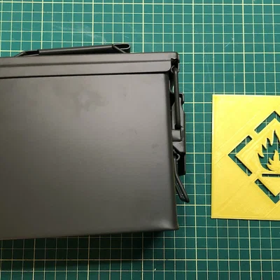 Stencil xịt sơn cảnh báo dễ cháy (Flammable)