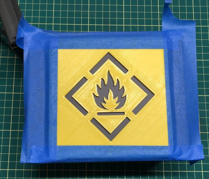 Stencil xịt sơn cảnh báo dễ cháy (Flammable) - Image 2