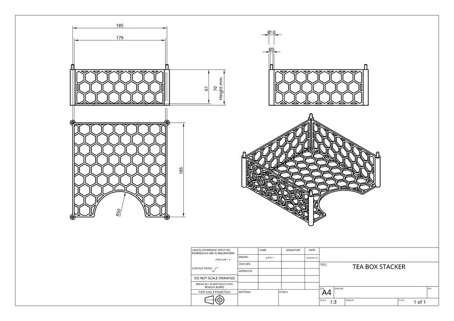 Kệ Modular Xếp Chồng Hộp Trà (Modular Shelf Tea Carton Stacker) - Image 4