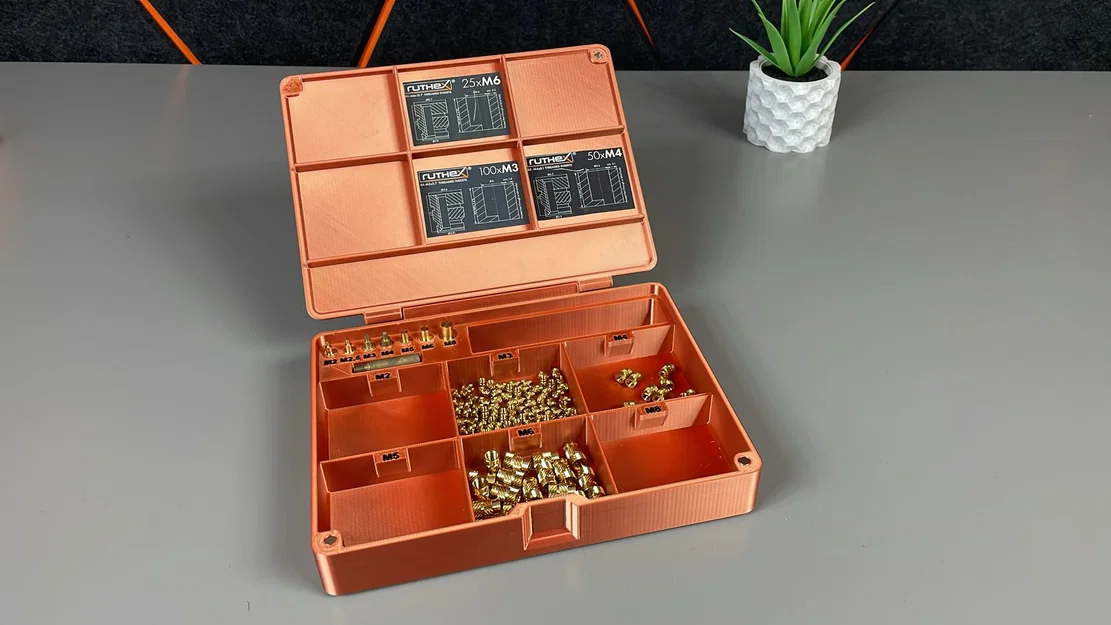 Hộp đựng ốc cấy Ruthex Box: Tổ chức linh kiện in 3D thông minh - Image 1
