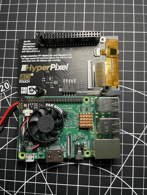 Nắp che LCD + màn hình cảm ứng Hyperpixel 4" - Image 10