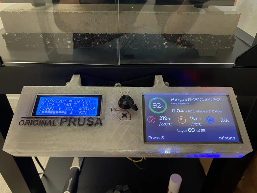 Khung gắn màn hình đôi Prusa LCD và WaveShare 5 inch - Image 1