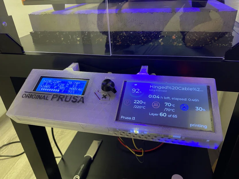 Khung gắn màn hình đôi Prusa LCD và WaveShare 5 inch - Image 2