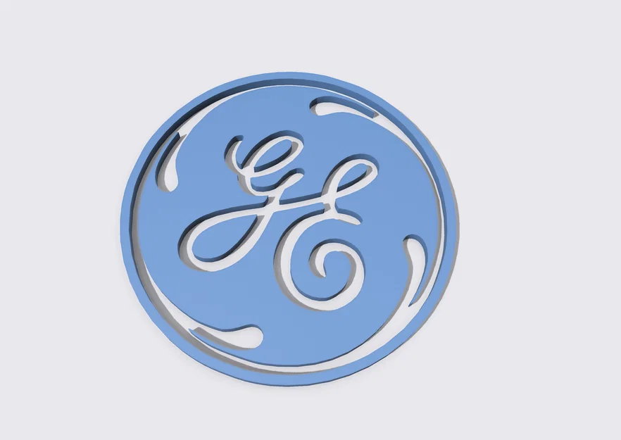 Mô hình logo General Electric (GE) 3D in trang trí cực đẹp - Image 1