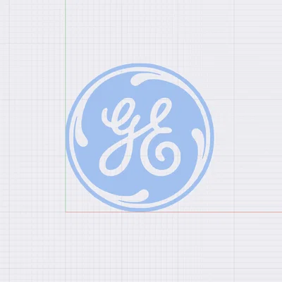 Mô hình logo General Electric (GE) 3D in trang trí cực đẹp