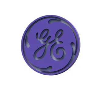 Mô hình logo General Electric (GE) dạng đế lót ly in 3D tinh xảo - Image 1